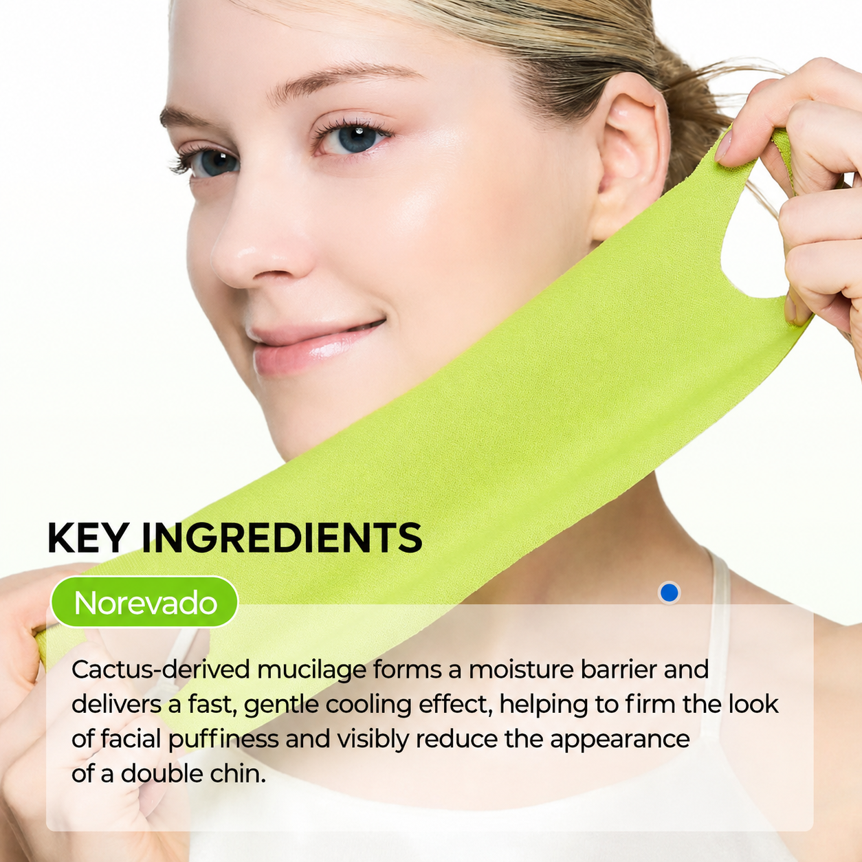Norevado Cooling V-Lifting Band for Jawline Support, De-Puffing & Smoother-Looking Skin