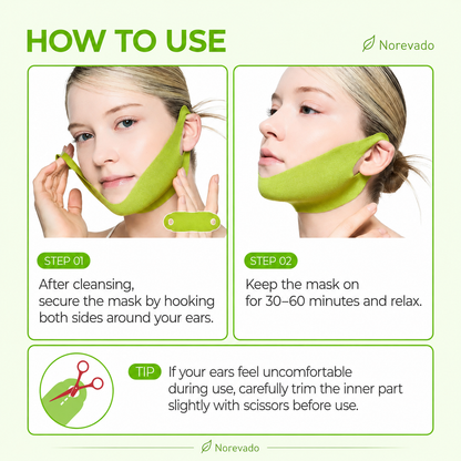 Norevado Cooling V-Lifting Band for Jawline Support, De-Puffing & Smoother-Looking Skin